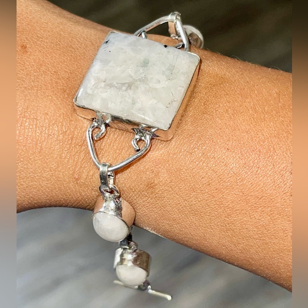 Rainbow Moonstone Bracelet 7”- 8”